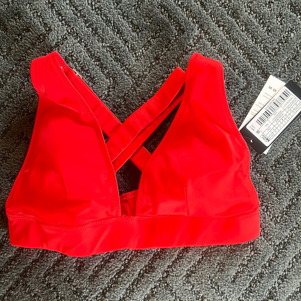 Trendyol Red Cross Back Bikini Top Size 8